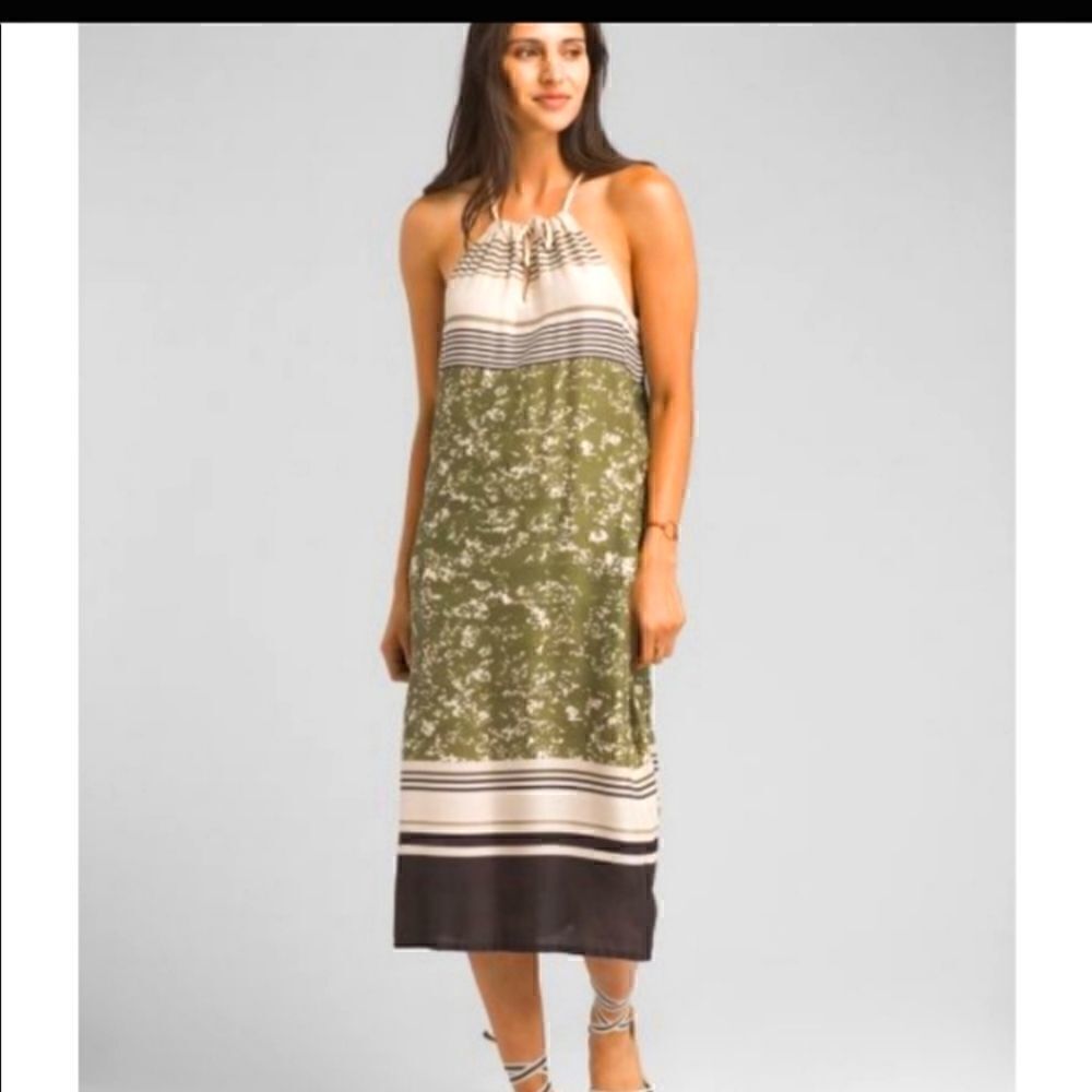 NWT prAna Midi Halter Flowy Sundress